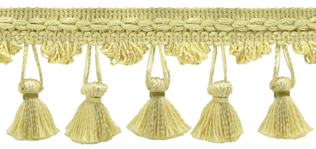 2 1/4 inch (57mm) Gold Tassel Fringe