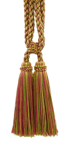 DÉCOPRO Traditional Cotton Double Tassel Curtain & Drapery Tassel Tieback, Tassel Length 5 1/2