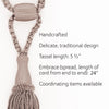 DÉCOPRO Beautiful Curtain & Drapery Tassel Tieback, Adjustable Cord Length with Elegant Bullion Design, Tassel Length 5 1/2