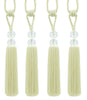 DÉCOPRO Elegant Acrylic Crystal Curtain & Drapery Tassel Tieback with Faceted Beads, Tassel Length 9