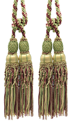 DÉCOPRO Exquisite Curtain & Drapery Double Tassel Tieback Elegantly Handcrafted to Perfection, Tassel Length 10