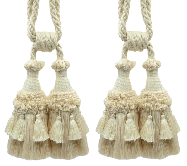 DÉCOPRO Beautifully Handcrafted Curtain & Drapery Tassel Tieback with Matte Finish, Tassel Length 6