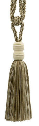 DÉCOPRO Contemporary, Modern Curtain & Drapery Tassel Tieback - Double Ball Design, Tassel Length 9 1/2