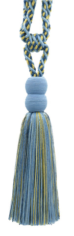 DÉCOPRO Contemporary, Modern Curtain & Drapery Tassel Tieback - Double Ball Design, Tassel Length 9 1/2