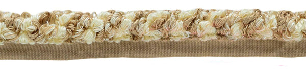 Elegant Cord With Lip / 3/8 inch diameter / Style# 0038LPC Color: Ivory, Beige - 3 / Sold by the Yard