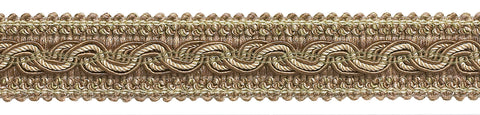 Beige Multi Tone Baroque Collection Gimp Braid 1-1/4 inch Style# 0125BG Color: SANDSTONE - 7245 (Sold by The Yard)