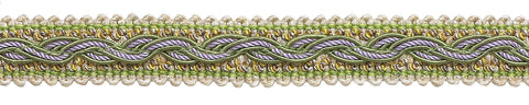 Lilac Gold Baroque Collection Gimp Braid 7/8 inch Style# 0078BG Color: WINTER LILAC - 8426 (Sold by The Yard)