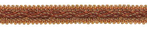 RUST GOLD Baroque Collection Gimp Braid 7/8 inch Style# 0078BG Color: CINNAMON TOAST - 6122 (Sold by The Yard)