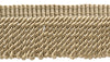 3 inch Long Sandstone Light Beige Bullion Fringe Trim with Decorative Gimp Design / Basic Trim Collection / Style# BFS3-WVN (22042) Color: A10 / Sold by the Yard