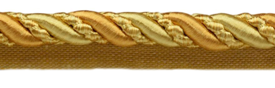 Gold Cord, 6mm Diameter Braided Trim for Soft Furnishings