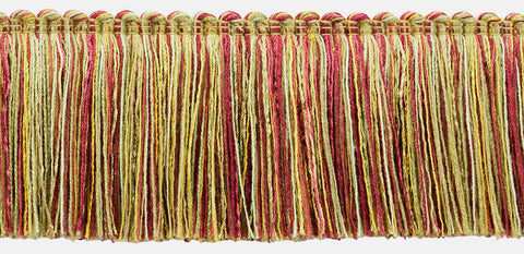 9 Yard Value Pack - Cherry, Burgundy, Camel Gold, Old Gold, Artichoke, Light Green Duke Collection Brush Fringe / 3