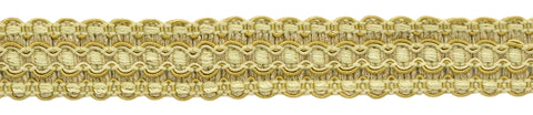 18 Yard Package / Lavish 1 inch Wide Coin Gold, Gold, Antique Gold Gimp Braid Trim / Style# 0100VG / Color: Gold - VNT4 (54 Ft / 16.5M)