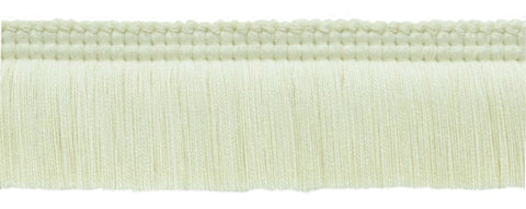 Ivory / Ecru Duke Collection Brush Fringe Trim / Thick, Luxuriant 2