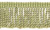 3 inch Long Green Mist Bullion Fringe Trim with Decorative Gimp Design / Basic Trim Collection / Style# BFS3-WVN (22042) Color: L47 / Sold By the Yard