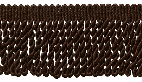 7 Yard Value Pack - 3 Inch Long Brown Bullion Fringe Trim, Style BFS3 Color: MOCHA - D2 (21 Ft / 6.4M)