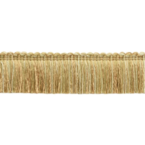 Shell, Camel Beige, Oak Brown Duke Collection Brush Fringe 1 3/4 inch Long Style# 0175DKB Color:  Barley - N04  (Sold by The Yard)