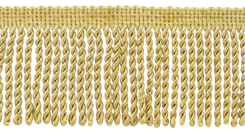 3 Inch Light Beige, Light Gold, Maize Bullion Fringe Trim / Style# EF300 (24108), Color: Honey Suckle - PR07 / Sold by the Yard