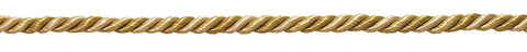 Small Two Tone Gold Baroque Collection 3/16 inch Decorative Cord Without Lip Style# 316BNL Color: GOLD MEDLEY - 8633 (Sold by The Yard)