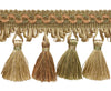 Light Peach, Olive Green, Beige 2 3/4 inch Imperial II Tassel Fringe Style# NT2502 Color: PRAIRIE PEACH - 3853 (Sold by The Yard)