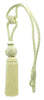 Set of 2 / Ivory / Ecru Elegant Tassel Tieback With Turkish Head Design / 6 inch long Tassel, 28 1/2 inch Spread (embrace) / Style# TBTRK6 (41202) Color: Ivory - A2