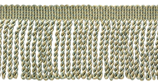 3 Inch Mint Parfait, Pebble, Lake Blue, Sandstone Bullion Fringe Trim / Style# EF300 (24108), Color:  Aquamarine - PR10 / Sold by the Yard