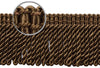 5 Yard Value Pack / 3 inch Long Hot Chocolate Bullion Fringe Trim with Decorative Gimp Design / Basic Trim Collection / Style# BFS3-WVN (22042) Color: Sable Brown - E29